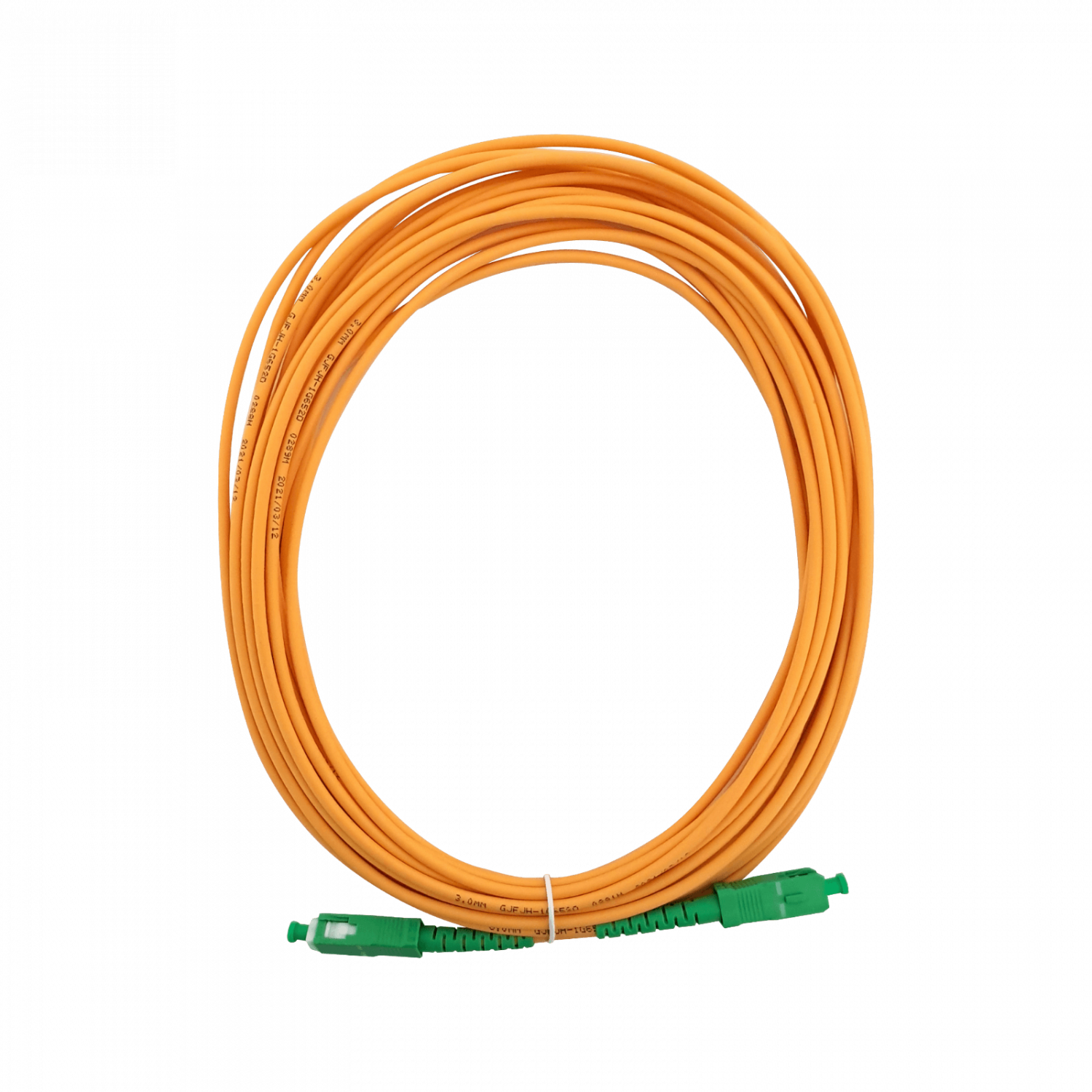Cable fibra optica 8m SC/APC-SC/APC Monomodo SM Simplex Jumper 3.0mm 9/125um JFSAA8X 2