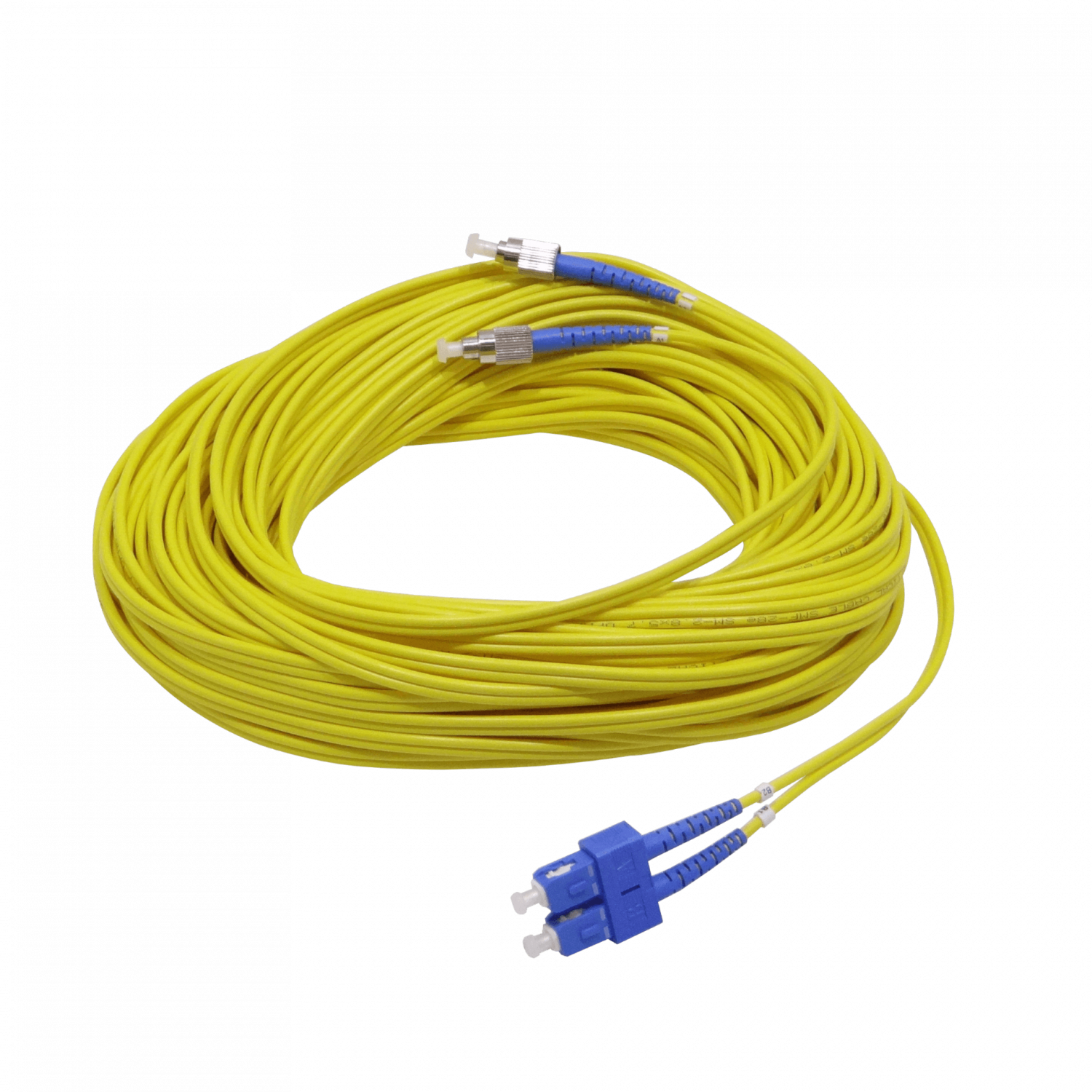 25mt SC-FC MonoModo SM Duplex Jumper Cable Fibra 9/125um 3.0mm 1