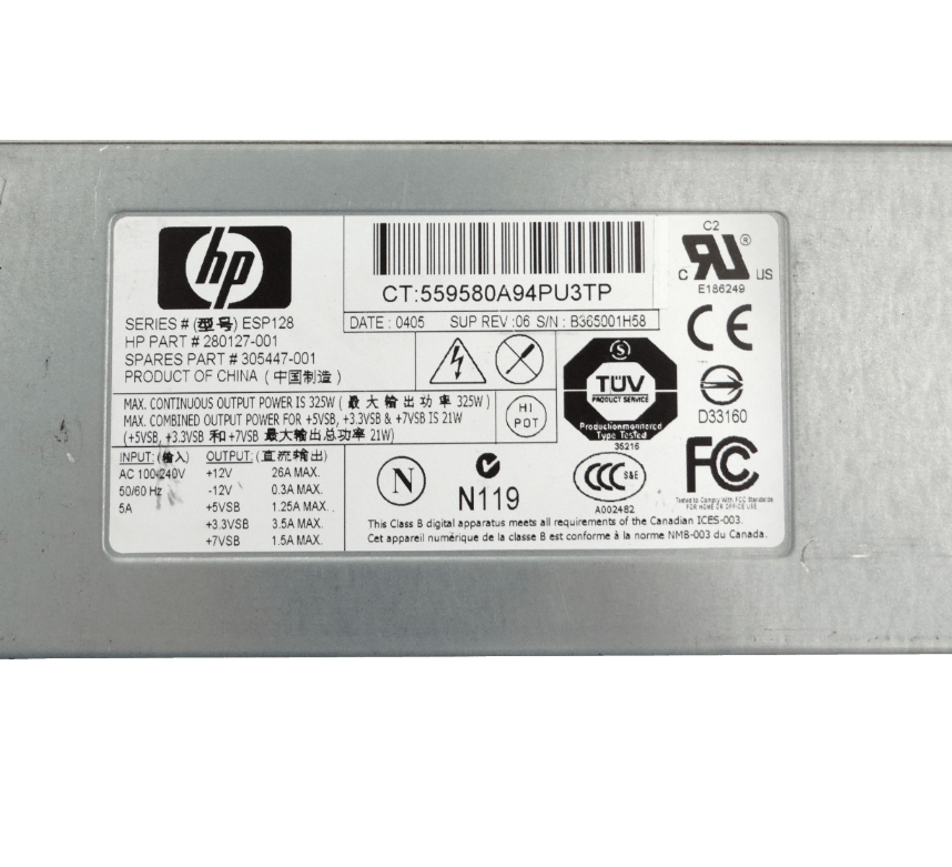 HP 325W Fuente Poder para Servidor DL360 G3 2