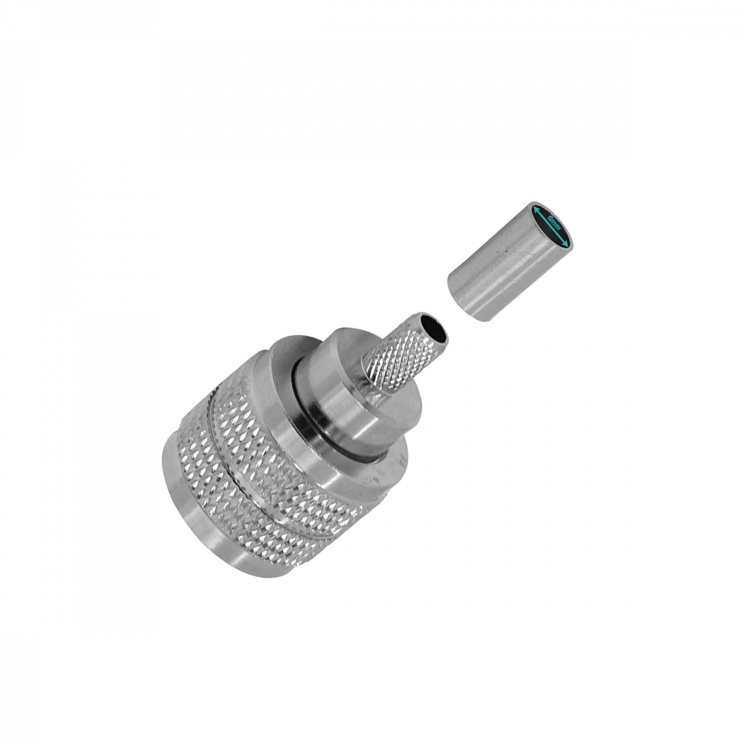 UHF-Macho RG58 LMR195 Conector Crimpeable 1
