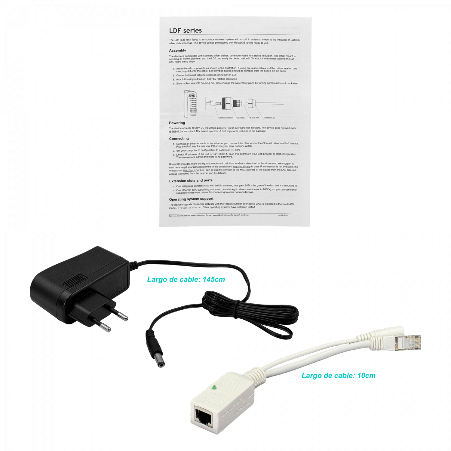 Sistema Inalámbrico Exterior MikroTik LDF 5 ac - 5 GHz, 9 dBi, Gigabit Ethernet, 802.11ac 1