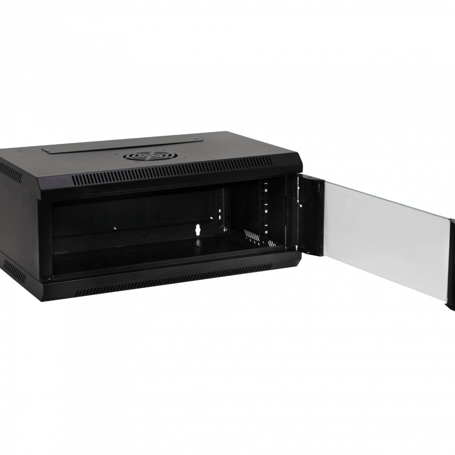 Lateral Fijo LINKMADE RK04-3C 4U Fondo 35cm Rack Pared Mural Negro 3