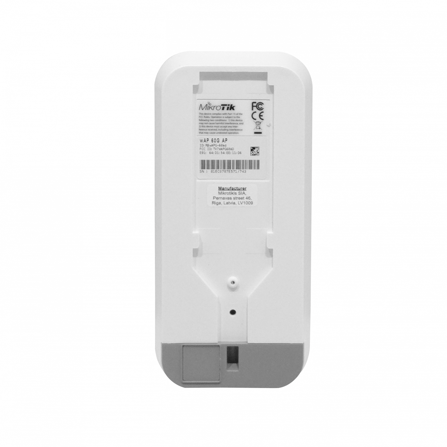 Unidad Inalámbrica MikroTik wAP 60G - 60 GHz, para Exteriores e Interiores 1