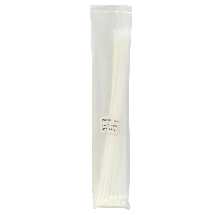 50-un 500x7,2mm Blanca Amarra Plastica Nylon 7.2x500mm 2