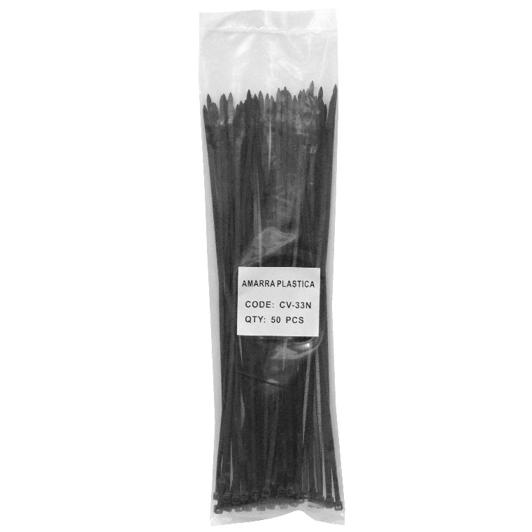 50-un 300x3,6mm Negra Amarra Plastica Nylon 3.6x300mm 1