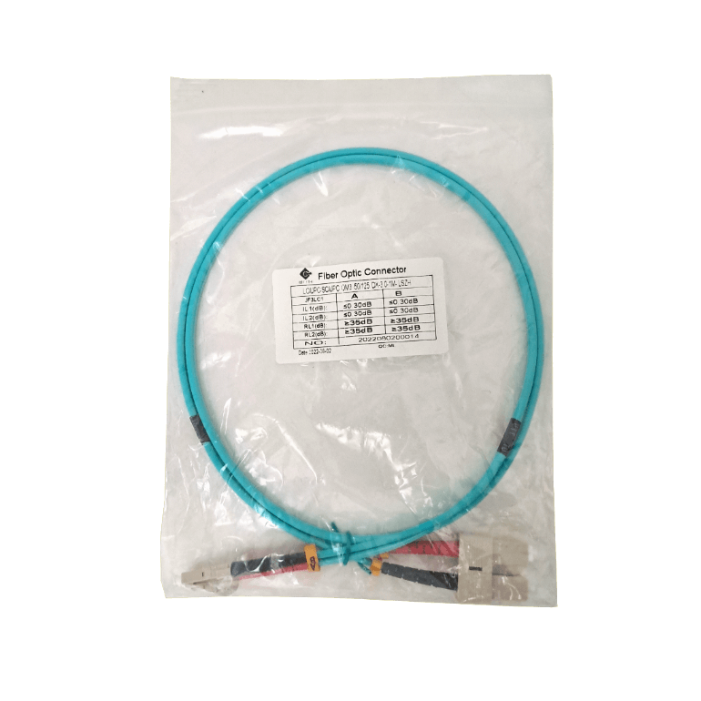 1mt LC-SC OM3 MultiModo MM Duplex Jumper Fibra 50/125um 3.0mm LSZH 1