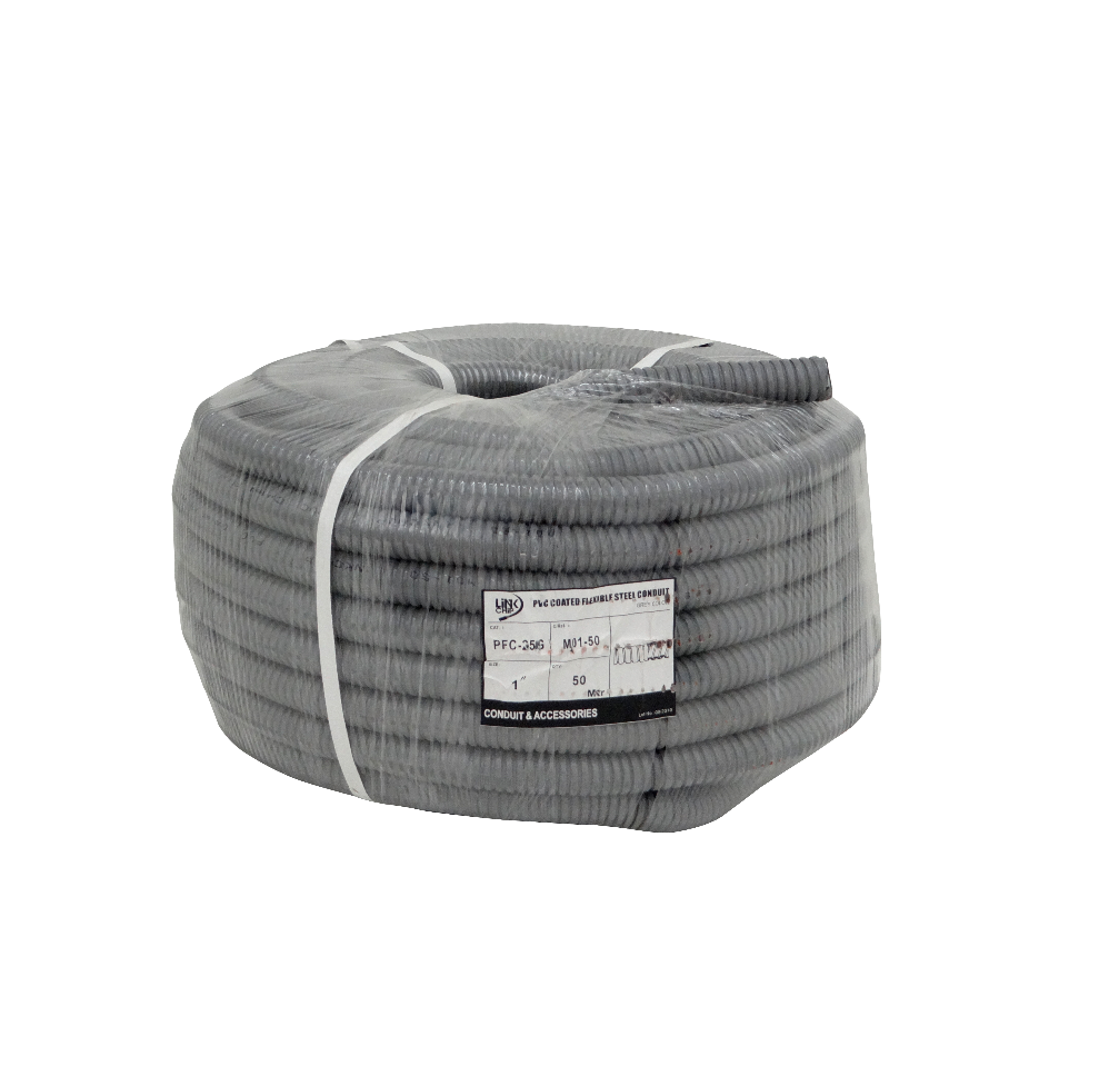 Rollo de 50m, Conduit Flexible Metálico, Cubierto en PVC, 25mm 3