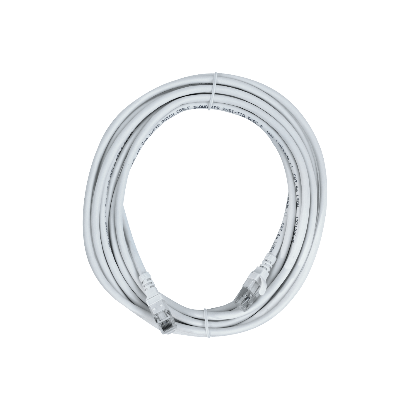 Cable Patch LINKMADE Cat6a Blanco LSZH U/FTP 5m Inyectado Multifilar para Aplicaciones de Red 1
