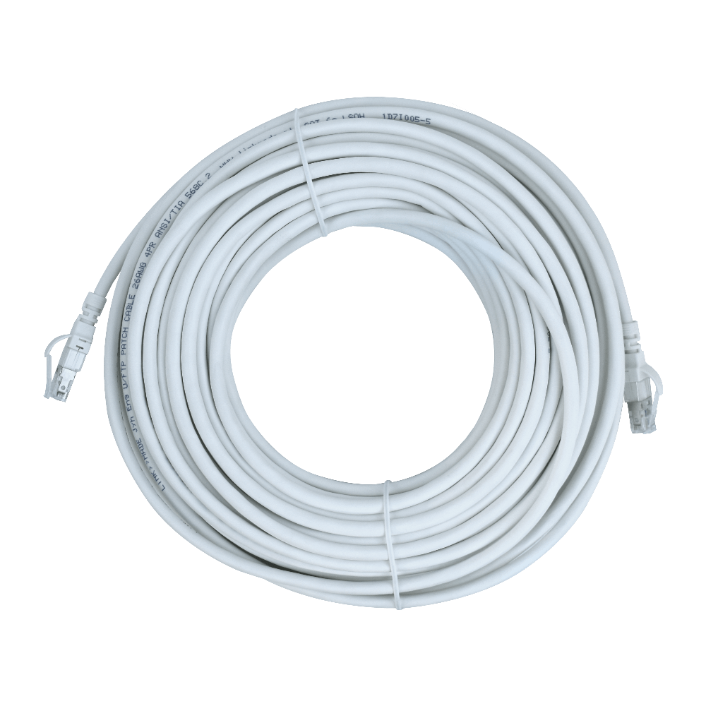 Cable Patch LINKMADE Cat6a U/FTP 20mt Blanco LSZH Inyectado Multifilar 1