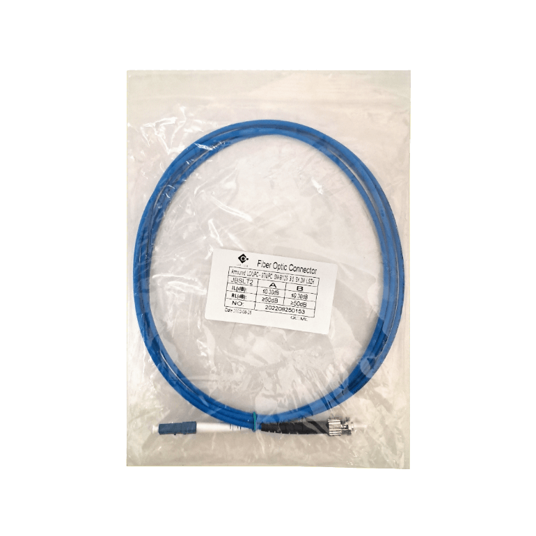 LSZH Blindado 2mt LC-ST Mono SM Simplex Jumper Cable Fibra 3.0mm 9/125 1