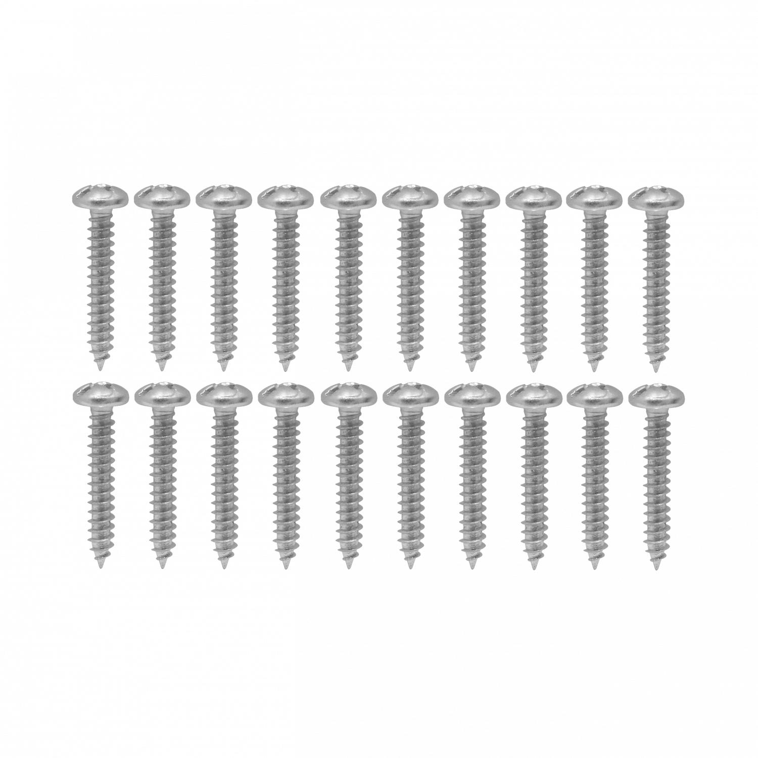 20-unids. 12 x 1 1/4 Largo-32mm Plata Cruz Tornillos Roscalata Punta 3