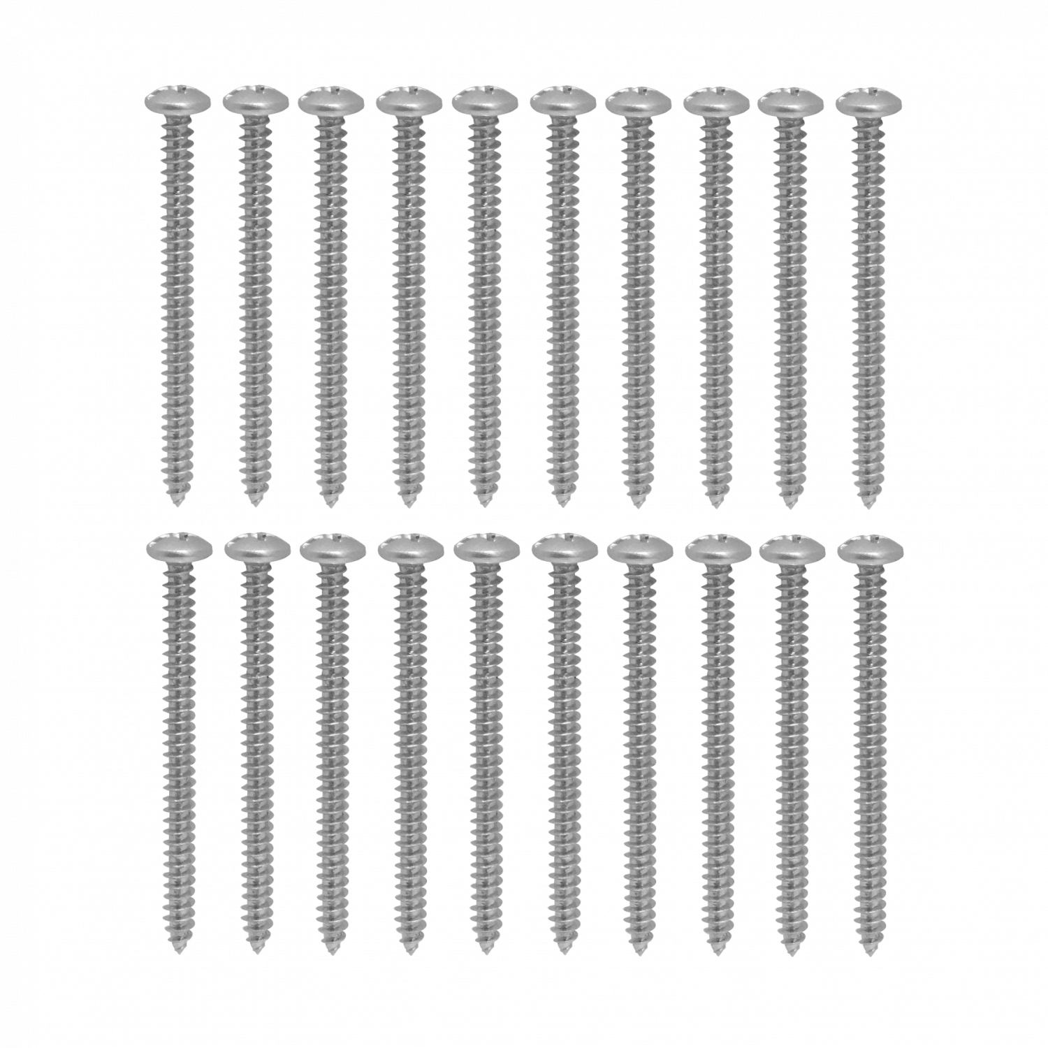 20-unids. 8 x 2 Largo-51mm Plata Cruz Tornillos Roscalata Punta 3