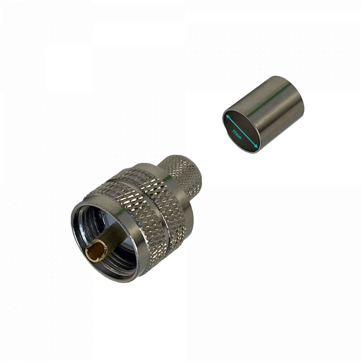 Conector UHF GENERICO UM4C macho LMR400 PL259 serie-400 crimpeable 1