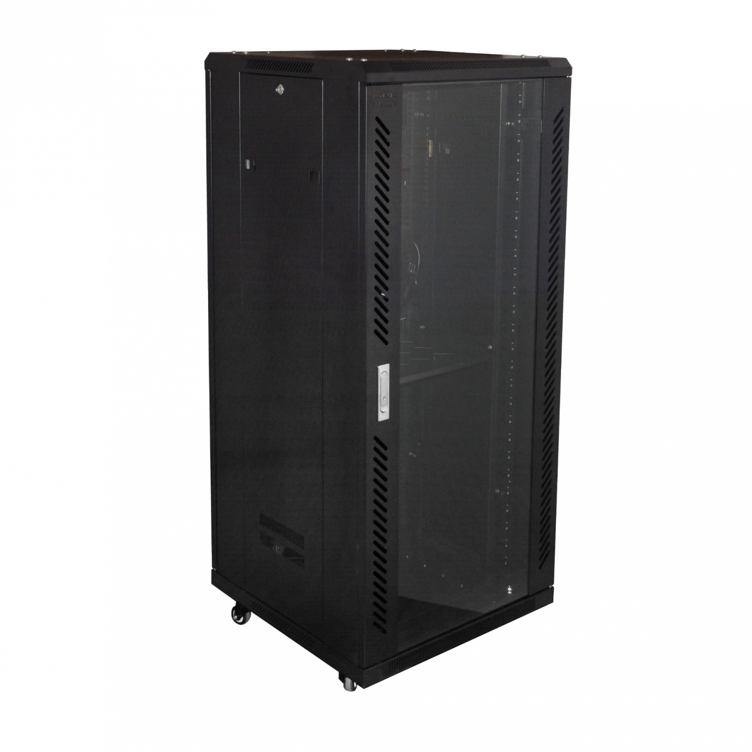 LINKMADE Vidrio 27U 600mm 60cm-Fondo Rack Turbina-PDU-Bandeja Negro 3