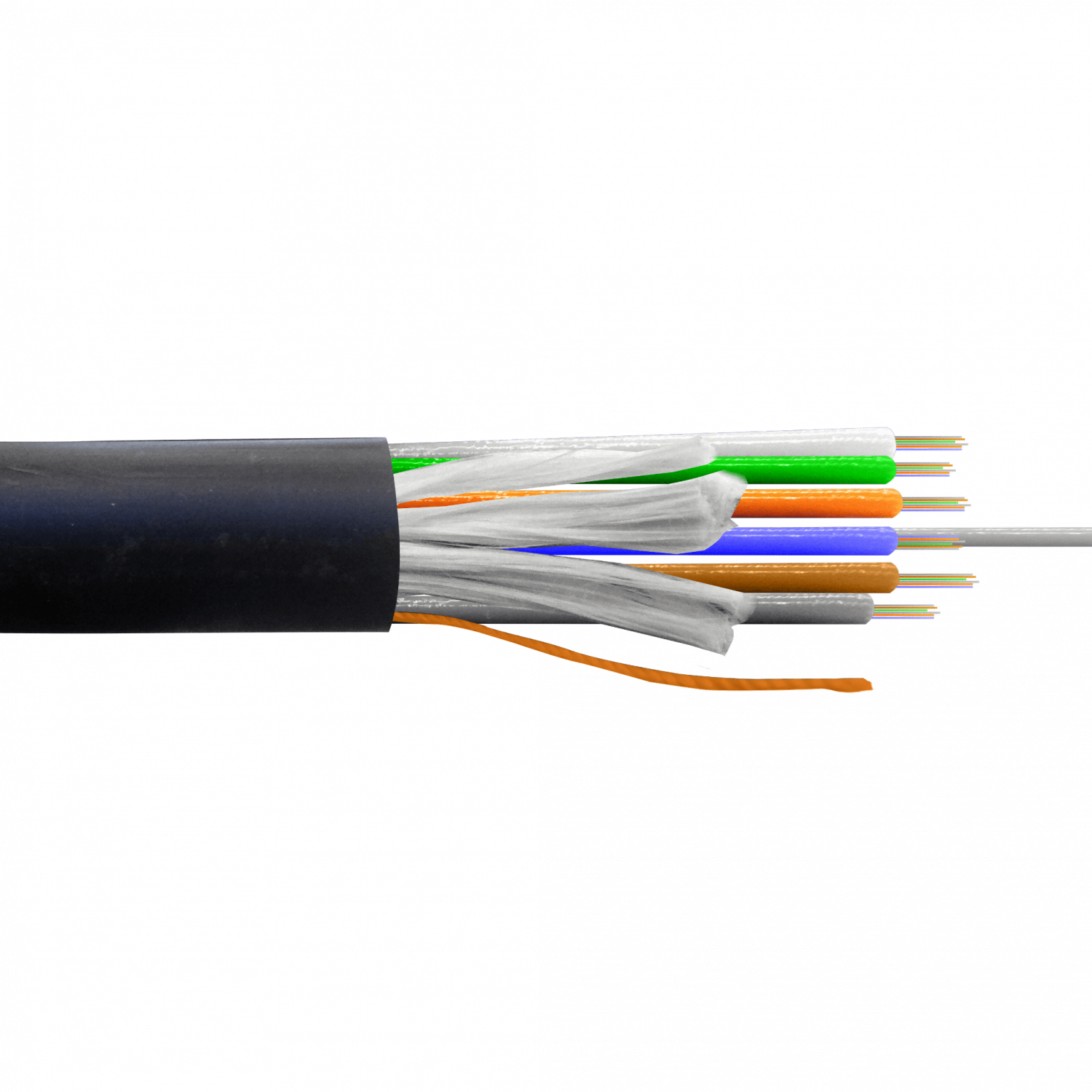 Cable de Fibra Óptica Monomodo 36 Fibras G652D ADSS 7,9mm Exterior PE - CFSK36 1