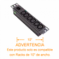 PDU 10A con 6 Enchufes Hembra C13, 1 Enchufe Macho C14, Rack 10