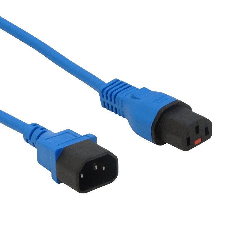 Cable de Poder C13 a C14, 1.8m, 7A, Azul, 3x0.82mm² 1