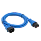 Cable de Poder C13 a C14, 1.8m, 7A, Azul, 3x0.82mm² - Miniatura 3