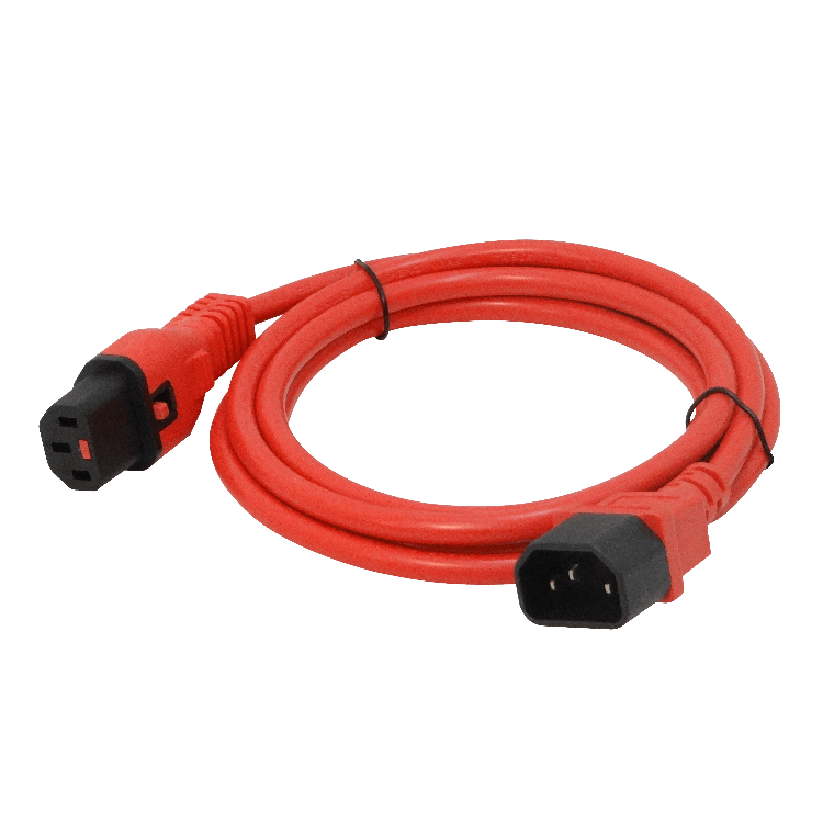 1,8mt Rojo Macho-Hembra Cable de Poder C13/C14 7A 3x0,82mm2 180cm 2