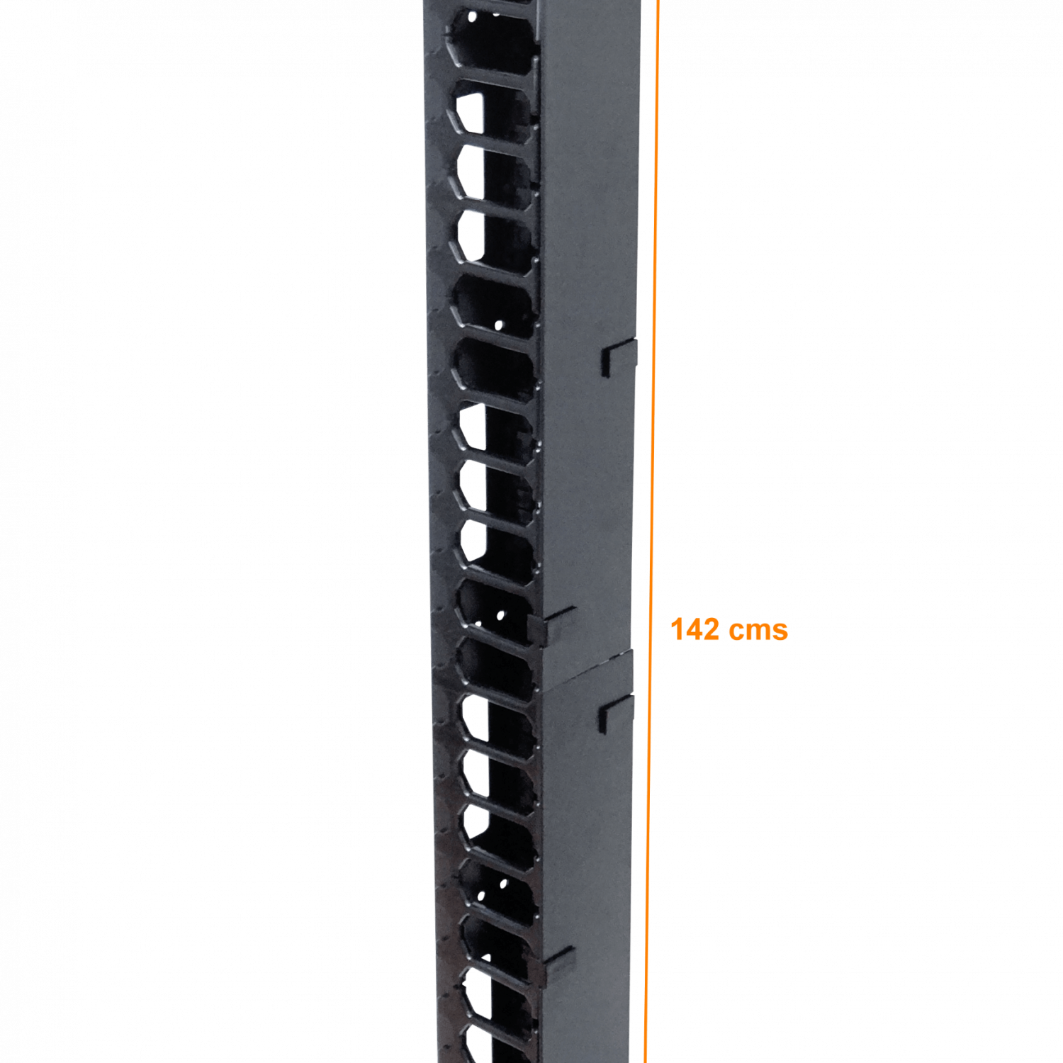Organizador Vertical 32U 142cm, 2 Tapas Metálicas, Ancho 10cm, Profundidad 11cm   3