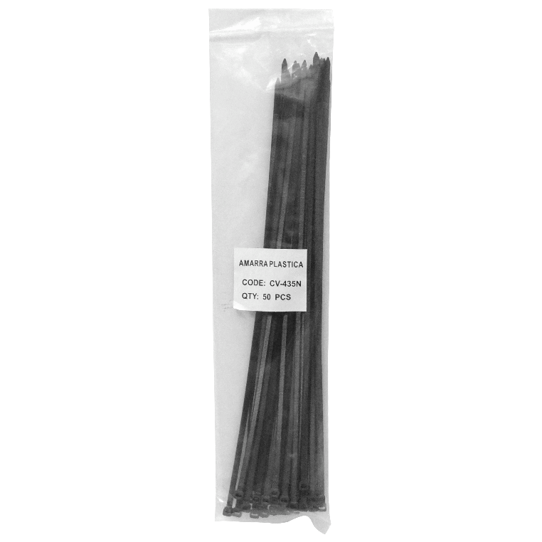 50-un 350x4,8mm Negra Amarra Plastica Nylon 4.8x350mm 3