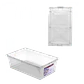 WENCO Caja c/Tapa 6Lts Transparente 21x34cm 11cm-Alt Rectangular - Miniatura 2