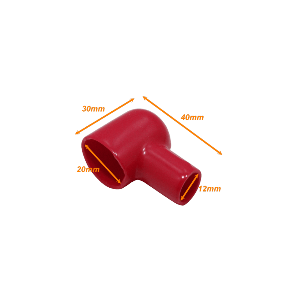 Rojo 22x29x42mm Protector Redondo Aislante para Bateria 4