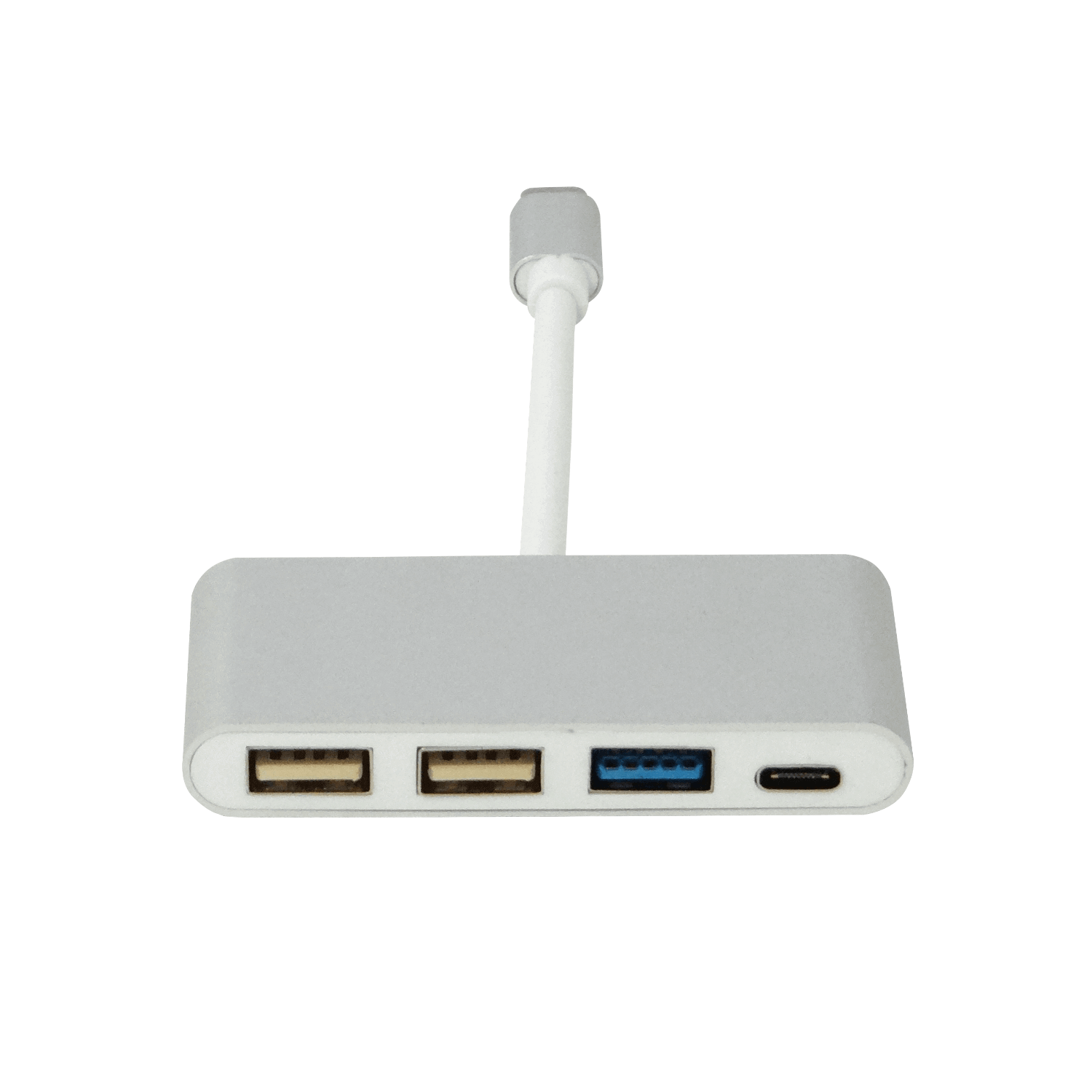 Hub USB-C a 1x USB-C + 3x USB-A, Cable 7cm, USB 3.1 Gen 1 2