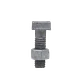 1/2 x 1 1/2 Perno Cuadrado-20mm Tuerca Hexagonal-19mm-3/4 0,5x1,5pulg - Miniatura 1