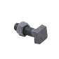 1/2 x 1 1/2 Perno Cuadrado-20mm Tuerca Hexagonal-19mm-3/4 0,5x1,5pulg - Miniatura 3