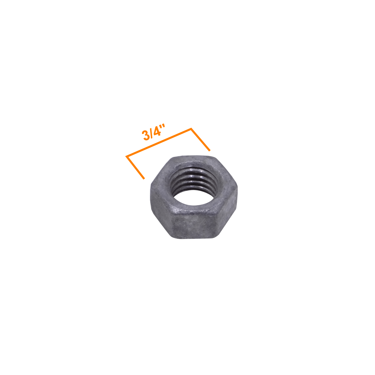 1/2 x 2 1/2 Perno Hexagonal con Tuerca Hexagonal-19mm-3/4p 0,5x2,5pulg 1