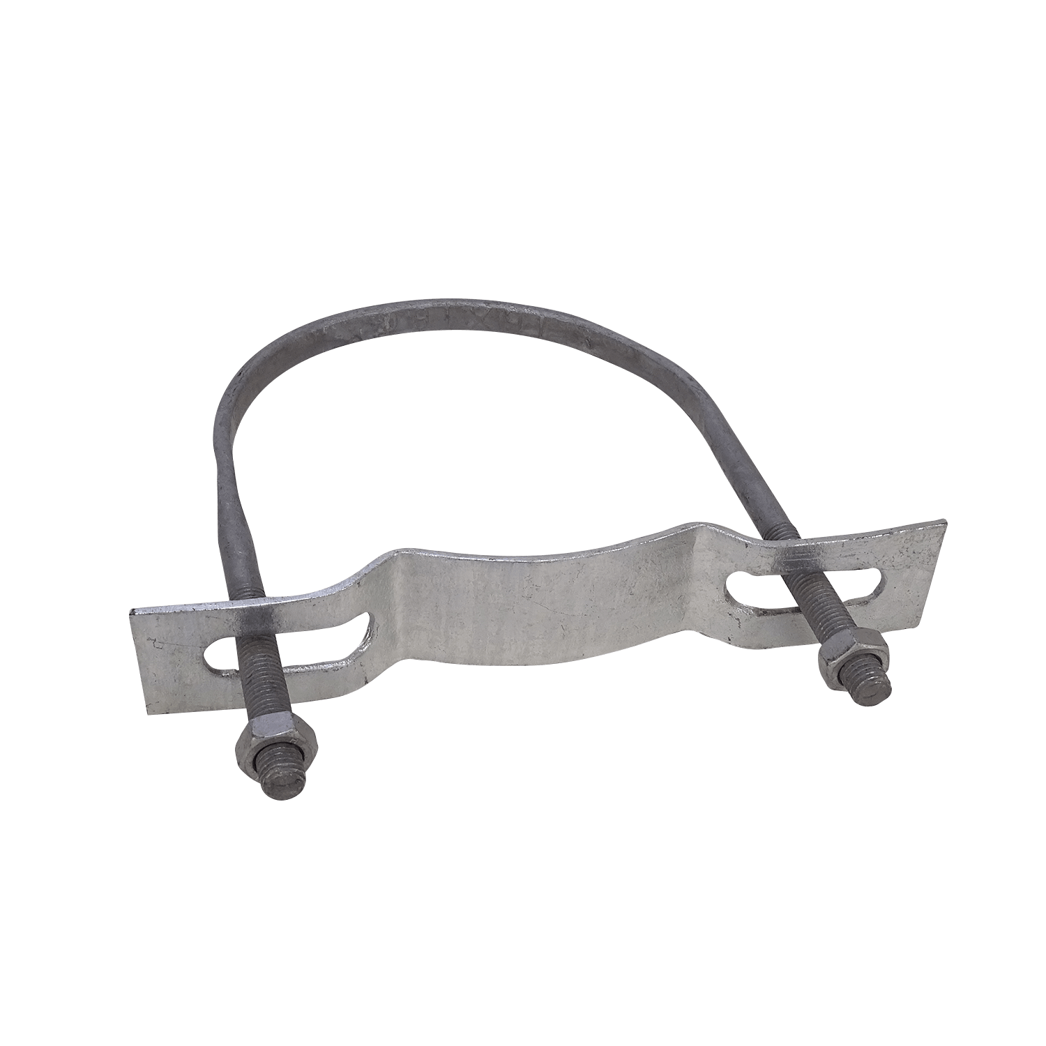 Clamp 118-162mm Soporte Galvanizado para Poste Redondo Tuercas-23mm 1