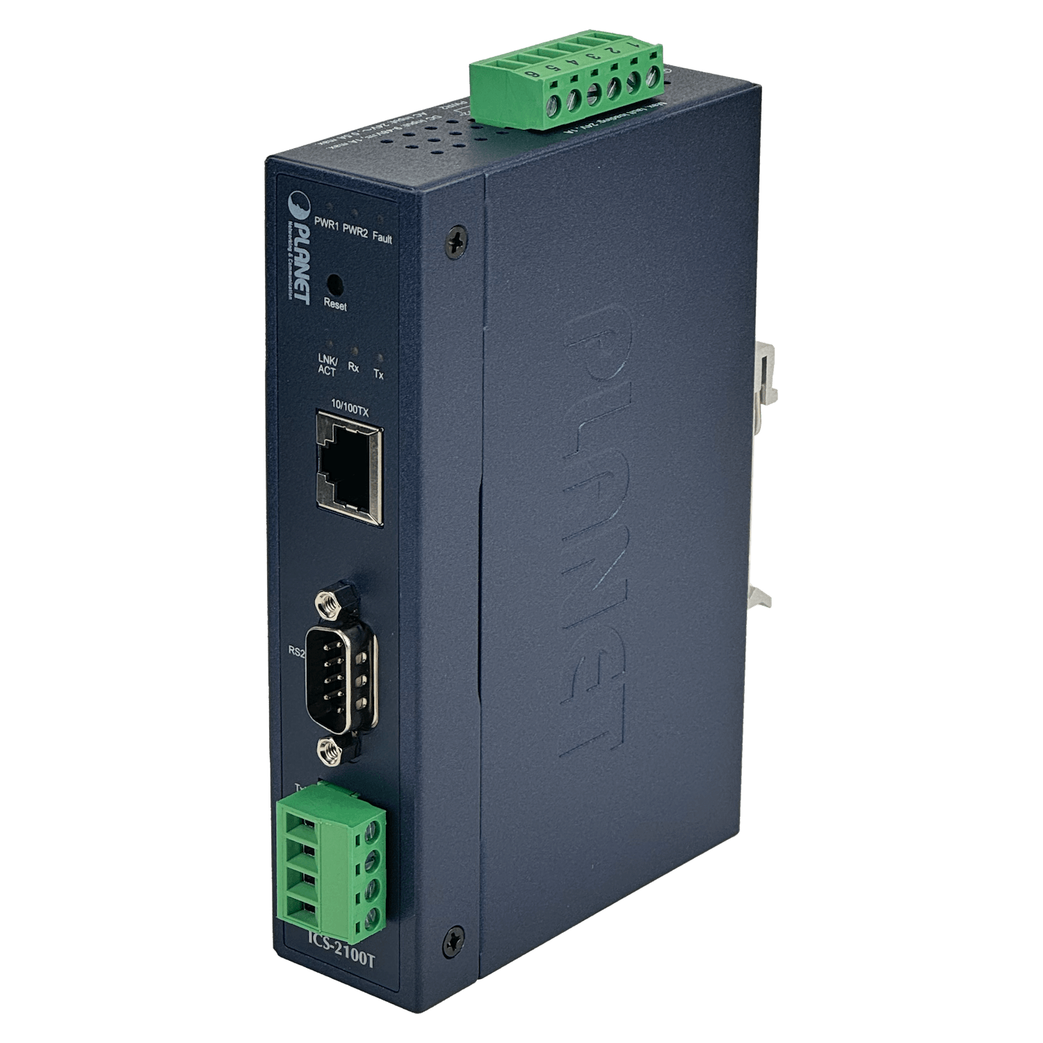 PLANET industrial 1-100 1-DB9 RS232 RS485/422 req12-48V SerialEthernet 6