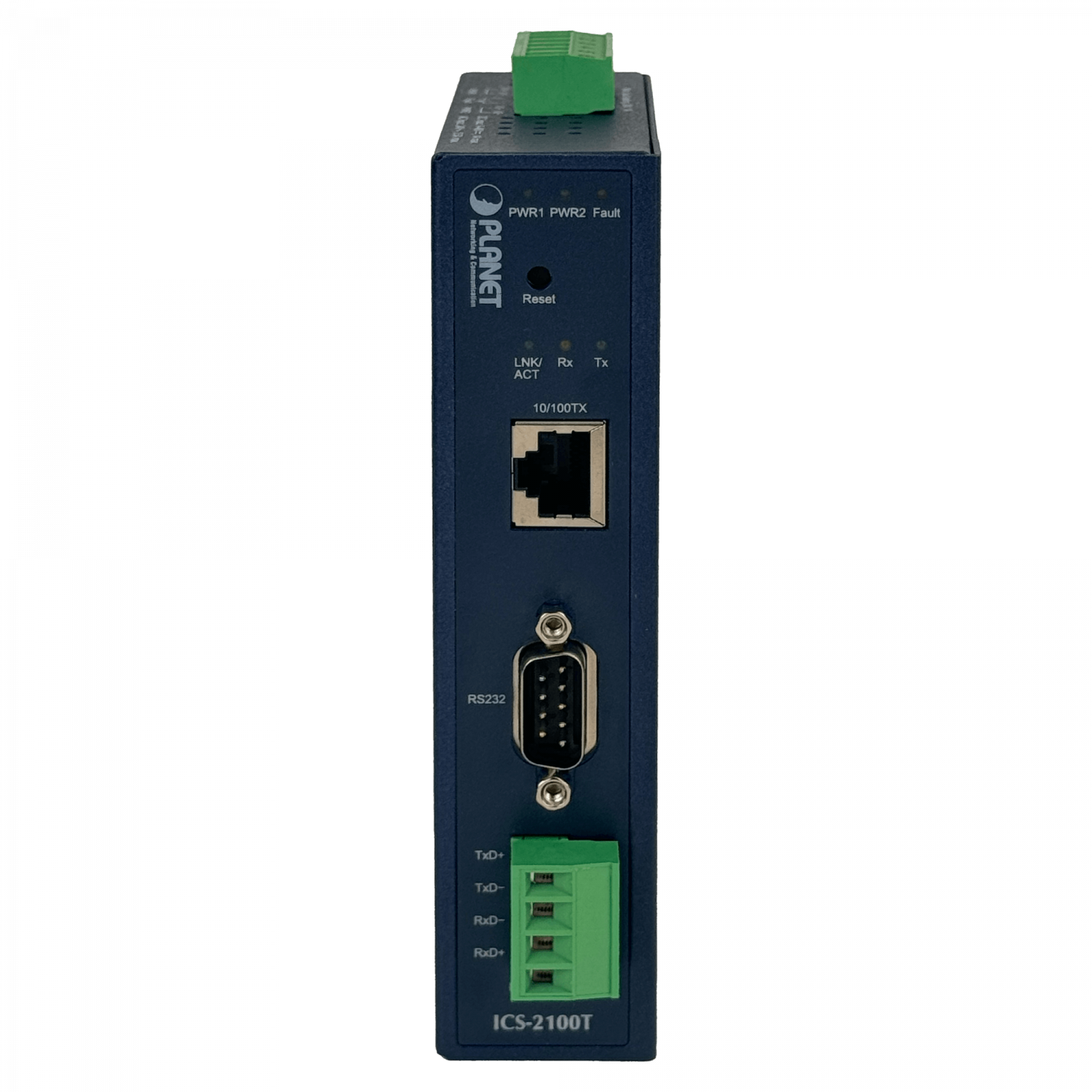 PLANET industrial 1-100 1-DB9 RS232 RS485/422 req12-48V SerialEthernet 7