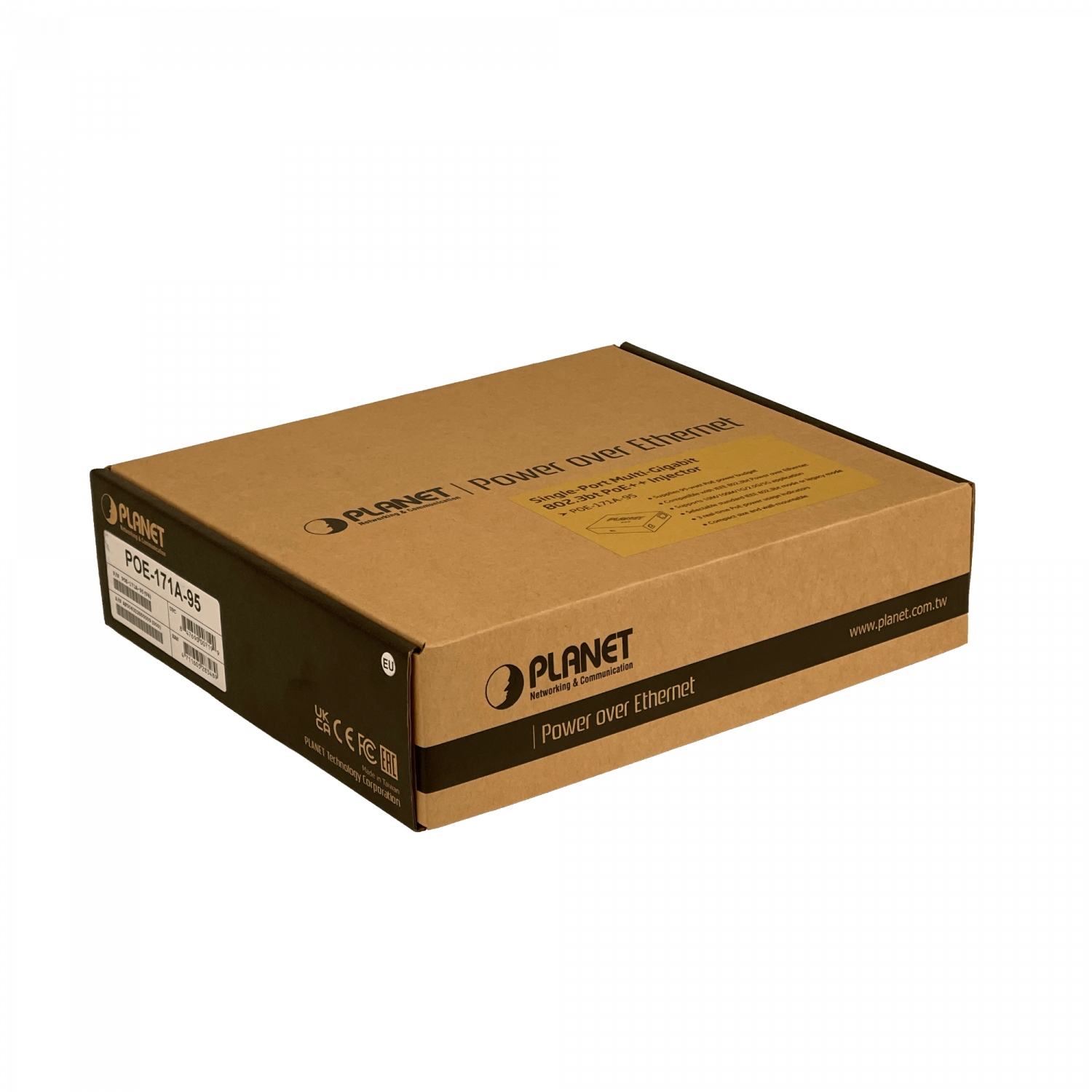 Inyector PoE Planet POE-171A-95, 95W, Soporte 802.3bt, 54V Conectividad Gigabit  1