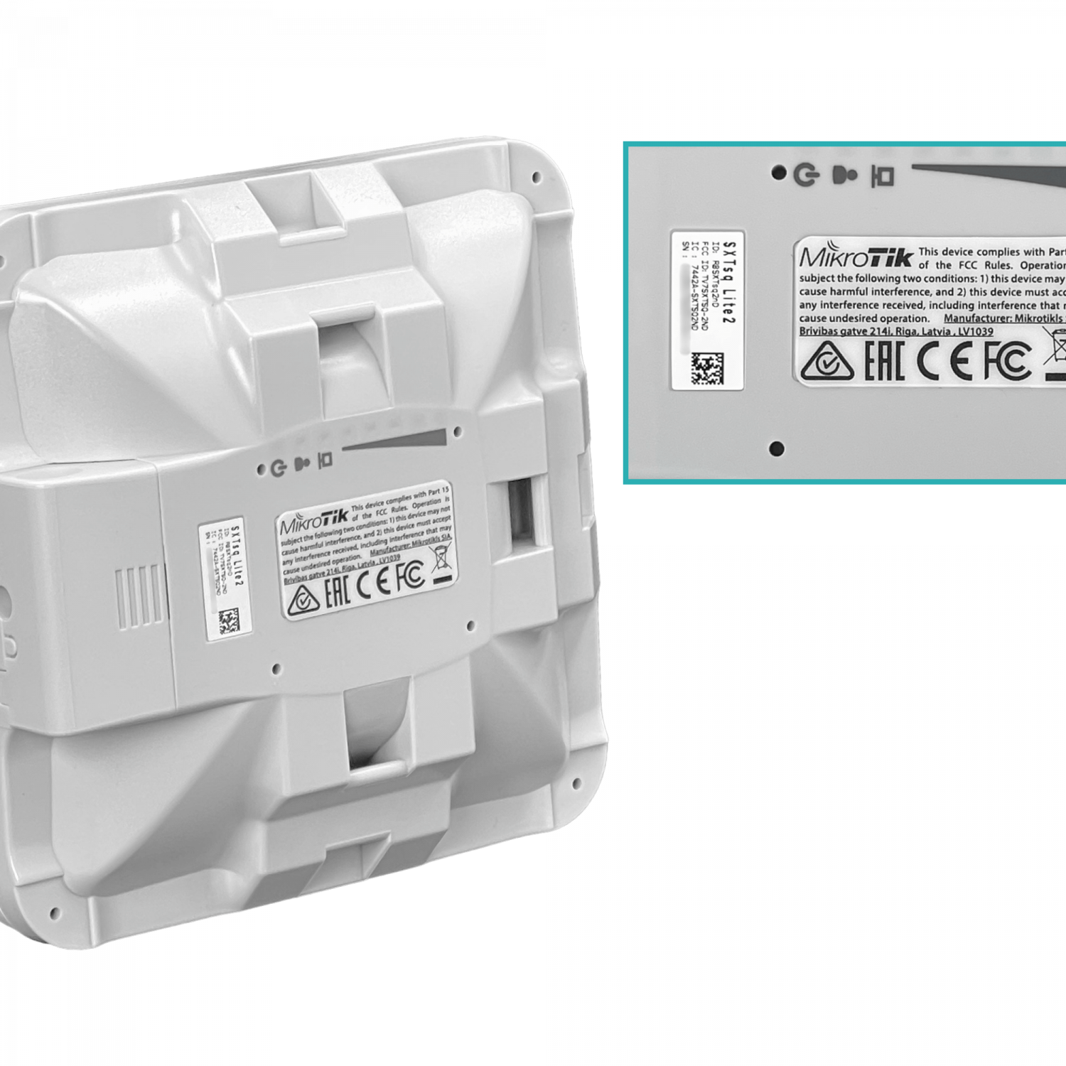 Antena MikroTik SXTSQ-LITE2 10dBi 2.4GHz 30dBm 64MB 650MHz L3 129x129mm 2