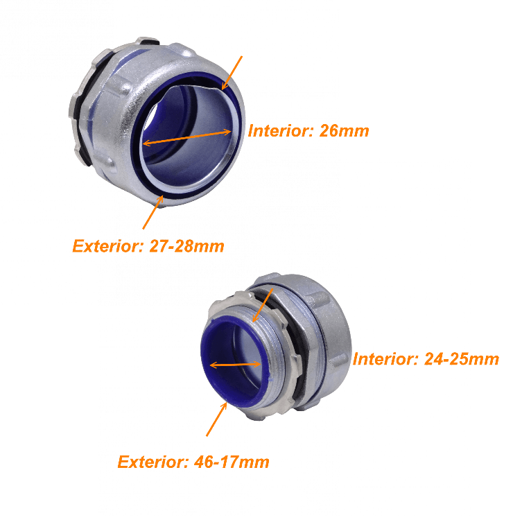 Metalico 1-Pulg Prensa Estopa para Flexible Aislacion IP65 4