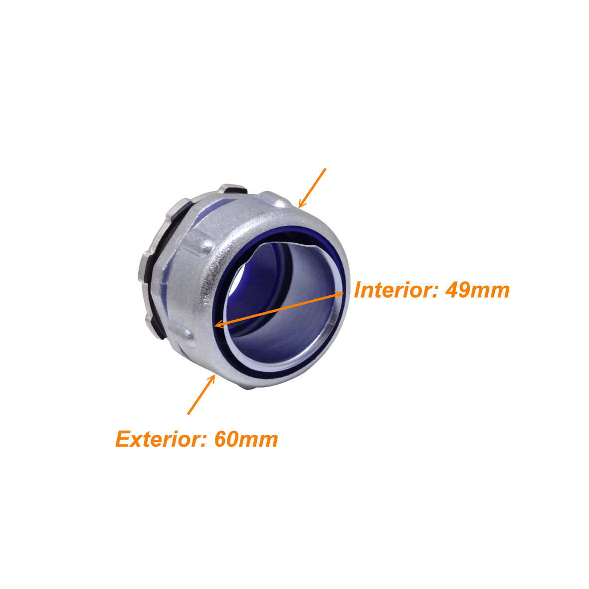Metalico 1-1/2-Pulg Prensa Estopa para Flexible Aislacion IP65 1