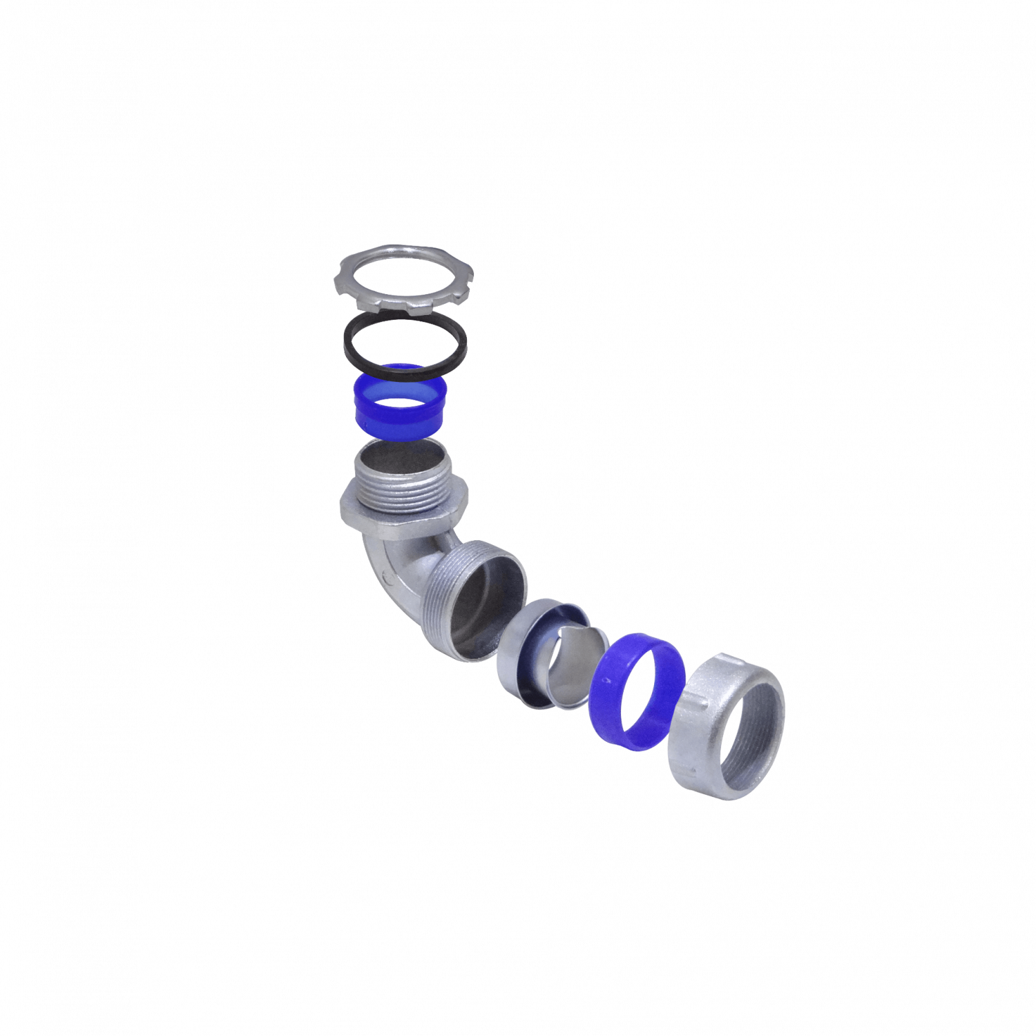Metalico 1/2-Pulg Codo Prensa Estopa para Flexible Aislacion IP65 1