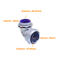 Metalico 1-1/2-Pulg Codo Prensa Estopa para Flexible Aislacion IP65 - Miniatura 1