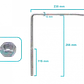 Abrazadera para Poste 1/2 BT, 235x255x12x115mm, Tuercas 19mm - Miniatura 2