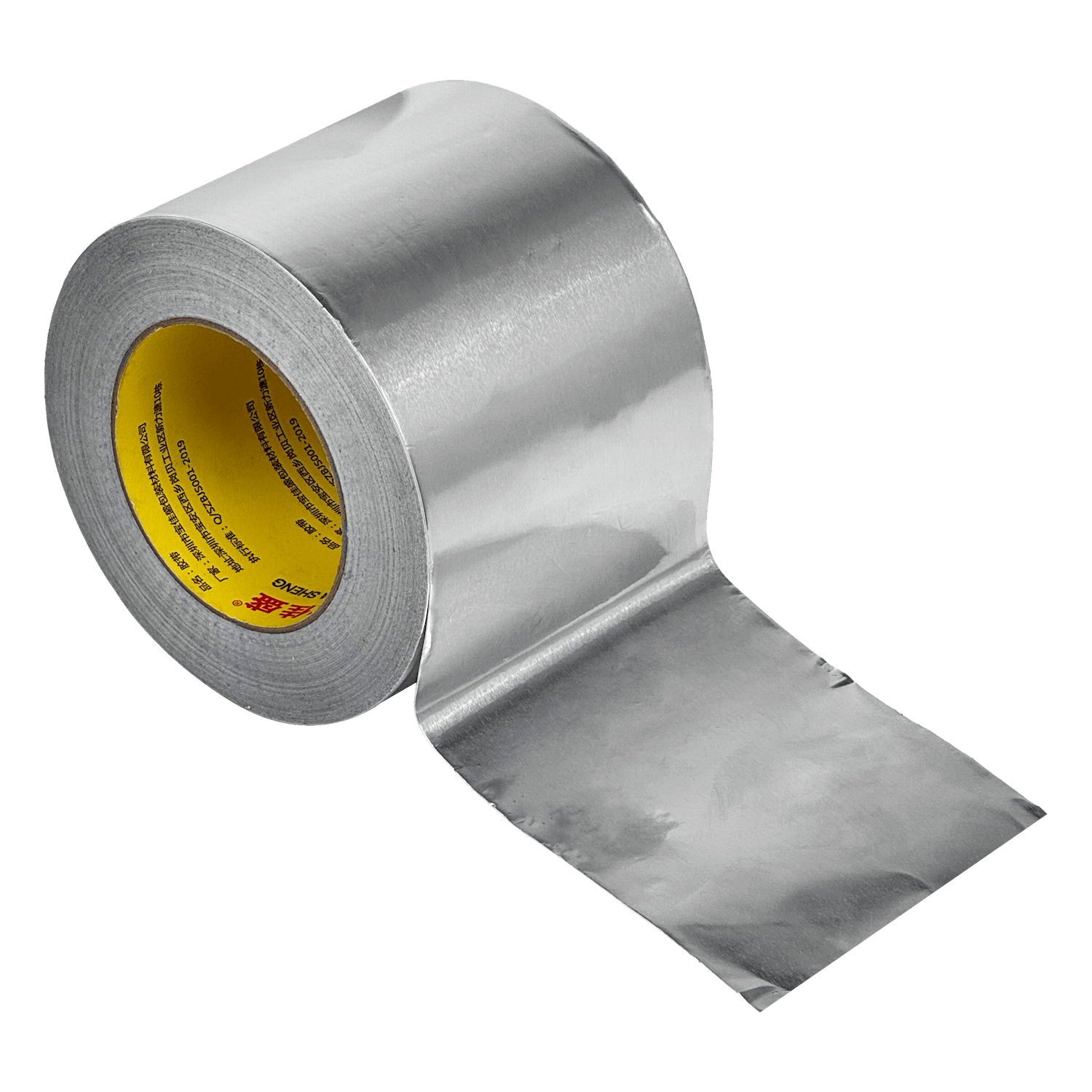 Cinta Adhesiva de Aluminio PlasticPE ALCF34 0.03mm 150mm x 50mt, Alta Resistencia, Color Aluminio 2