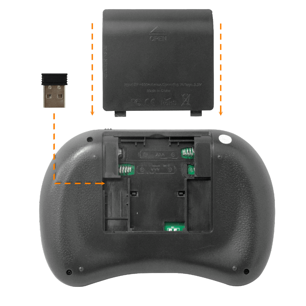 Mini Teclado Inalámbrico 2.4GHz con Touchpad - USB, Portátil, BL-5C (Requiere 2 pilas AAA) 3