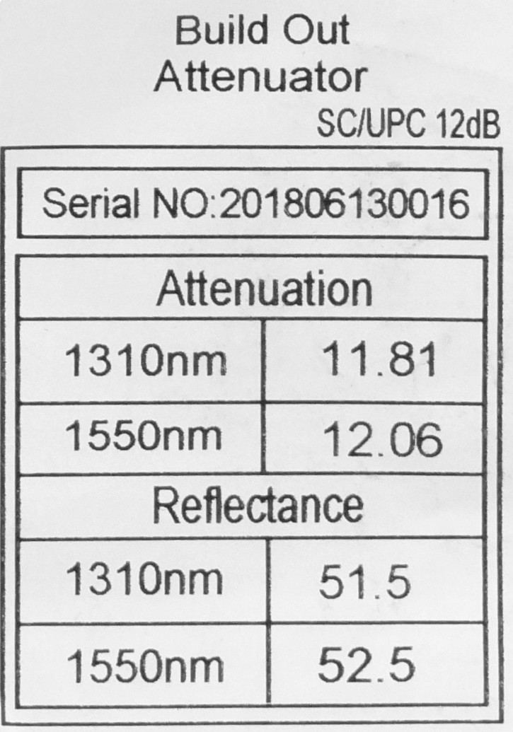 Atenuador de Fibra Óptica Monomodo SC/APC 12dB ATSC-12 - LK 1