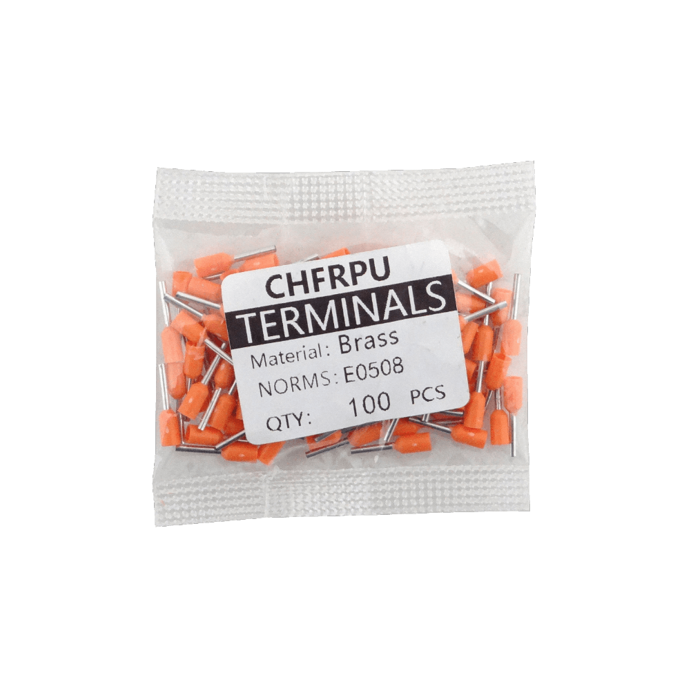 Naranjo 0,5mm2 8/14mm 100-unid AWG22 Ferrules Terminal Aislado Crimpea 1