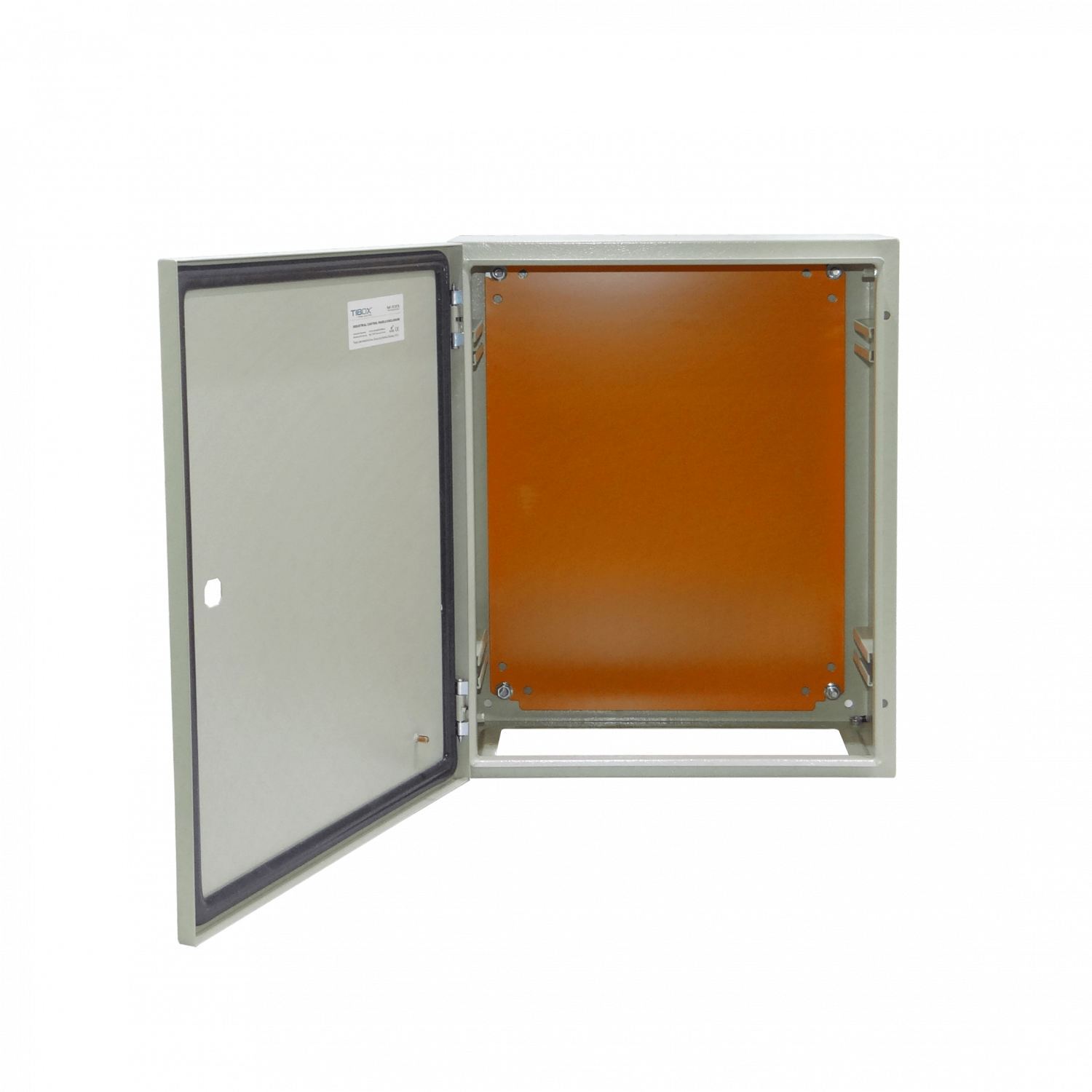 Caja metalica Tibox ST4-520 500x400x200mm 1 chapa IP66 beige 3