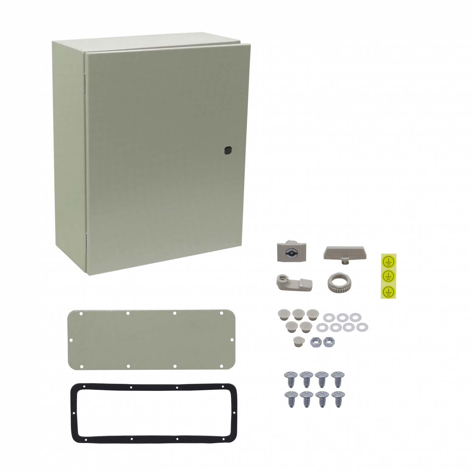 Caja metalica Tibox ST4-520 500x400x200mm 1 chapa IP66 beige 5