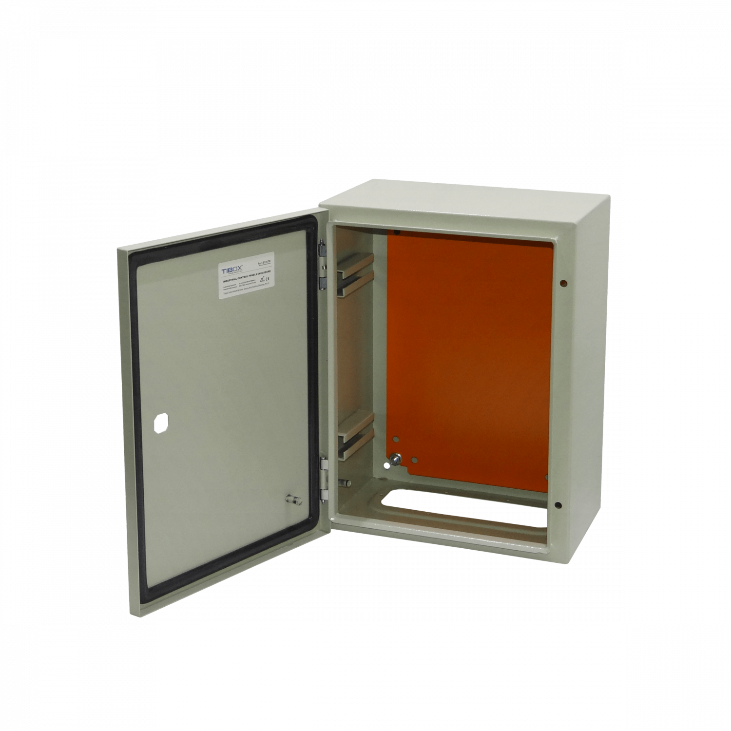 Caja metalica Tibox ST3-420 400x300x200mm 1 chapa IP66 beige 3