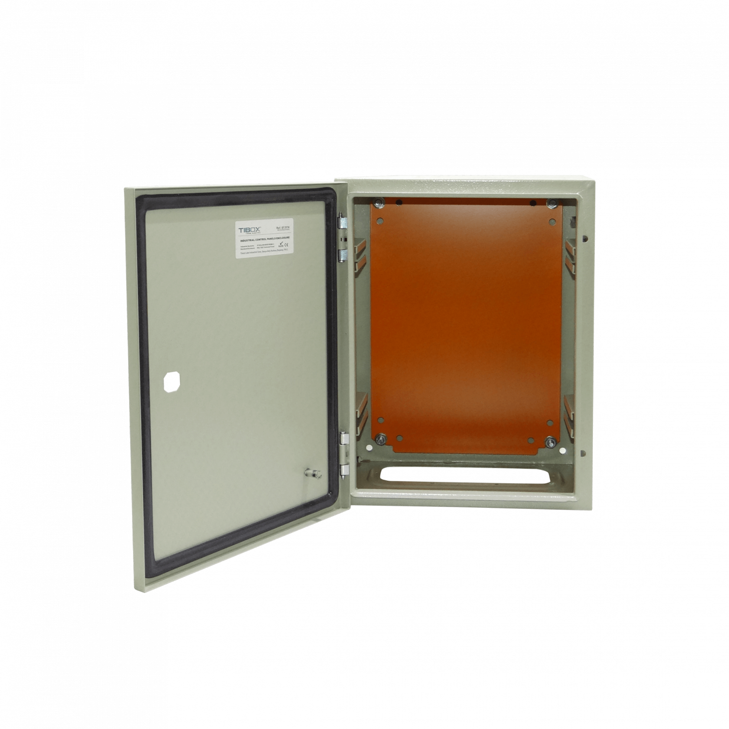 Caja metalica Tibox ST3-420 400x300x200mm 1 chapa IP66 beige 5