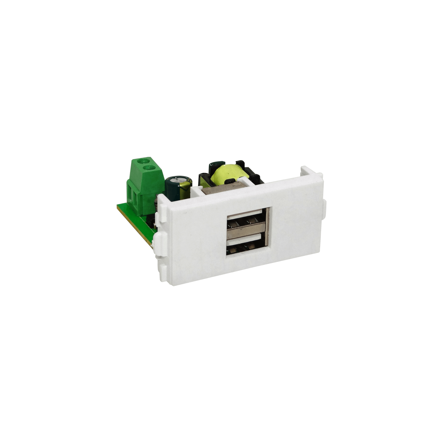 Módulo de Carga USB FQ-F5-W10 2 Puertos USB-A 5V 2.0A 10W, 100-240V, para Placas FQ1-FQ2-FQ3 2